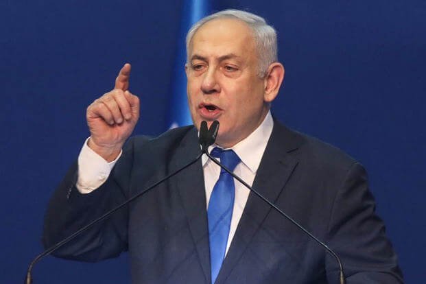 Israeli Prime Minister, Benjamin Netanyahu, delivers an address. (Ilia Yefimovich/dpa/TNS)