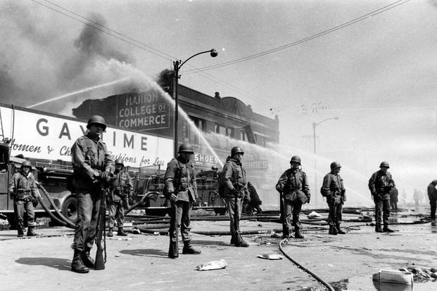 Illinois National Guard in 1968, in Chicago
