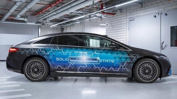 Mercedes-Benz EQS Solid-State Test Car side profile