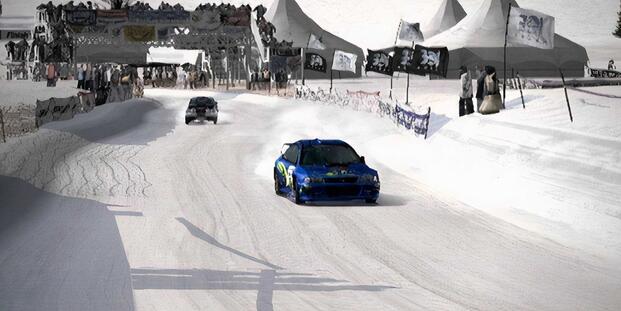 Driving in snow in Gran Turismo 4