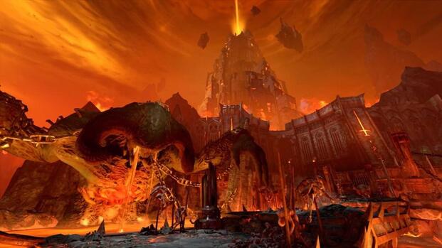 Official in-game screenshot of hell - Doom Eternal