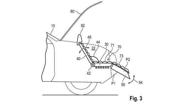 Porsche Frunk Patent Diagram profile
