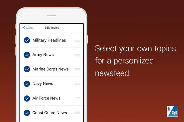Select your own topics for a personalized news feed