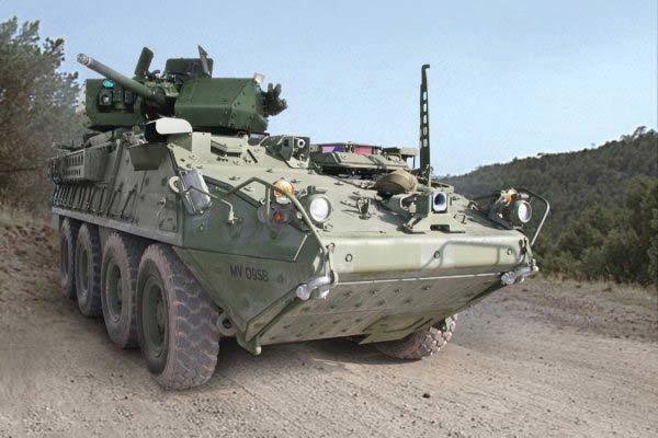 The Army received its first prototype of the Stryker infantry carrier vehicle armed with a 30mm cannon. Photo: U.S. Army.