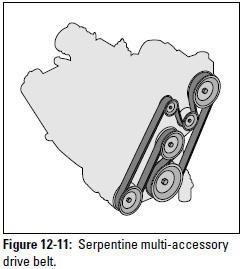 Figure 12-11: Serpentine multi-accessory drive belt.