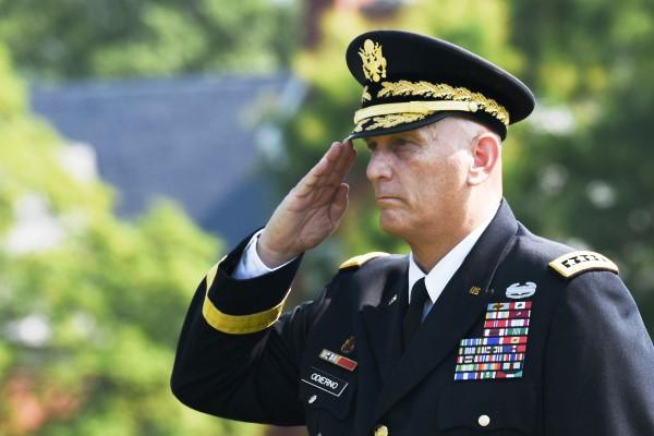 Army Gen. Ray Odierno retires as the 38th Chief of Staff in a ceremony Aug. 14, 2015 at Joint Base Myer-Henderson Hall, in Arlington, Virginia. (Photo by Spc. Cody Torkelson)