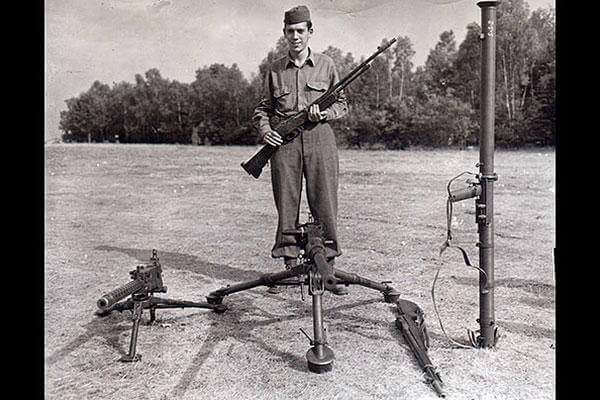 T/Sgt Currey used these weapons while halting a German attack on his company during the Battle of the Bulge. (National Archives)