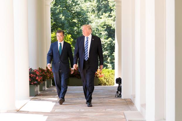 President Donald J. Trump hosted President Moon Jae-in of South Korea at the White House on June 30, 2017. (White House photo)