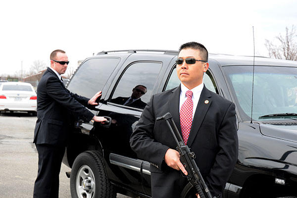 Along with investigating crime within the Army, CID Special Agents provide personal security services, much like the U.S. Secret Service, for key Department of Defense and Department of the Army officials. (U.S. Army photo by Jeffrey Castro, CID PAO)