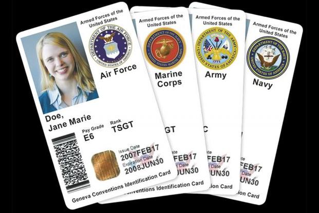 fake military id card template