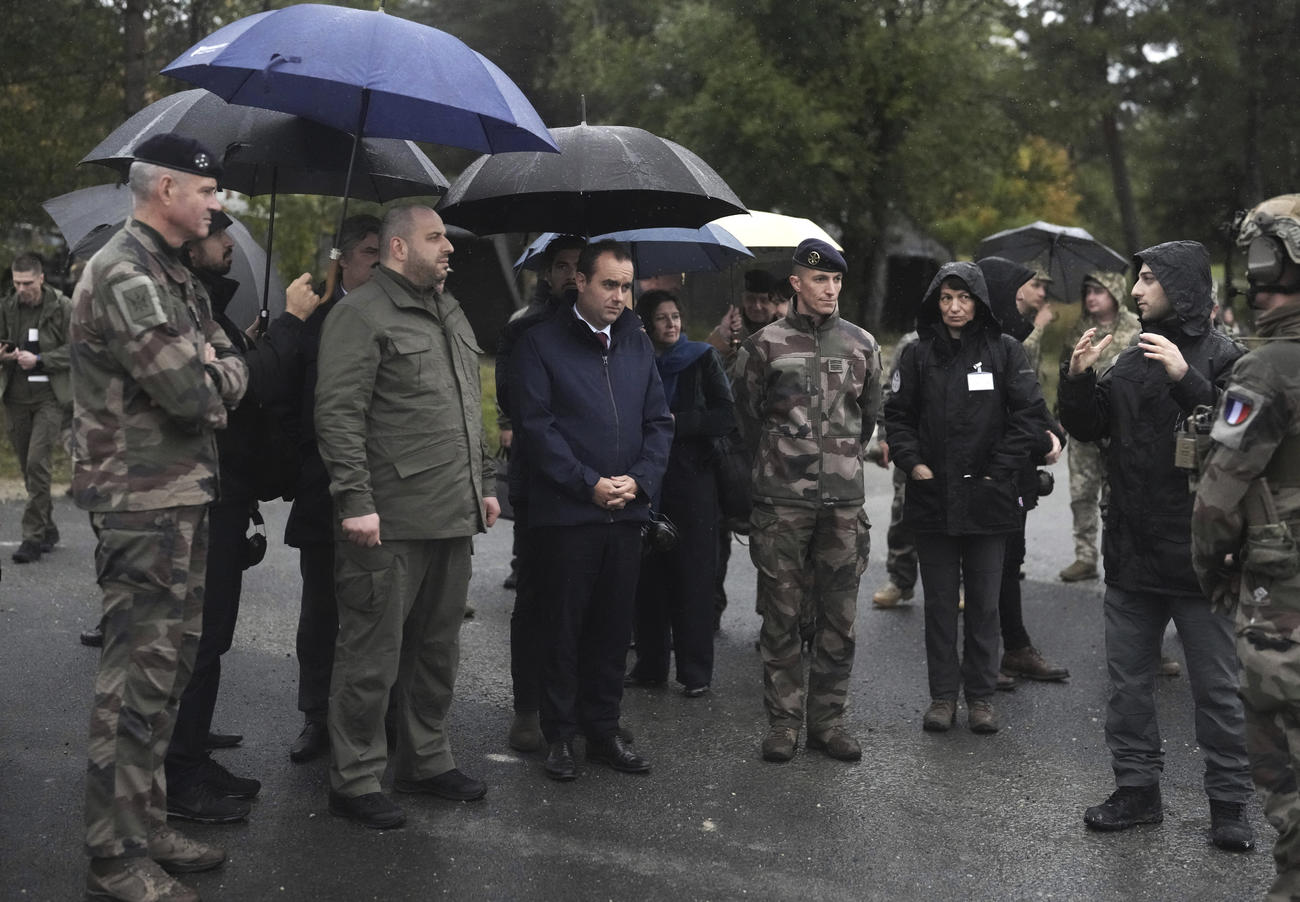 Macron Inspects Ukraine Troops at a French Military Camp as His Domestic Sway Wanes