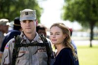 Jason Ritter and Kate Bosworth on the set of &quot;The Long Way Home&quot; at Fort Hood, Texas. They portray Capt. Troy and Gina Denomy in the National Geographic miniseries about the costly and heroic 2004 fight in Sadr City, Iraq. (Courtesy National Geographic)