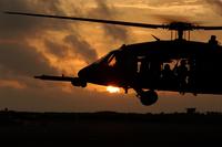 FILE PHOTO -- An HH-60G Pave Hawk helicopter prepares to land after training. (U. S. Air Force/Tech. Sgt. Justin D. Pyle)