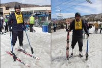 Army veteran Bill Caywood on the slopes of Snowmass, Colorado during the DAV Winter Sports Clinic