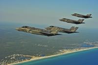 F-35A Lightning IIs from the 58th Fighter Squadron, 33rd Fighter Wing, Eglin AFB, Fla., perform an aerial refueling mission May 14, 2013, off the coast of northwest Florida. (U.S. Air Force/Master Sgt. Donald R. Allen)