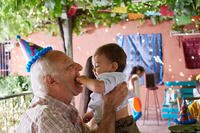 man with grandson