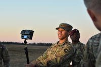 U.S. Army Recruiters participate along with Soldiers from the 335th Signal Command (Theater) in creating a video to be used by U.S. Army Recruiting Command. (Laura Poirrier/U.S. Army)