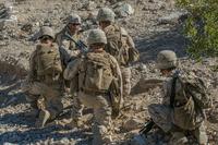 Cpl. John C. Fisher, squad leader, 2nd Battalion, 8th Marine Regiment, leads his Marines through Range 410 while participating in Integrated Training Exercise 3-16 at Marine Corps Air Ground Combat Center, Twentynine Palms, California, May 9, 2016.. (U.S. Marine Corps/Lance Cpl. Dave Flores)