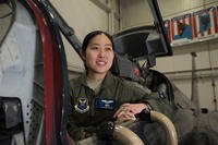 Air Force Capt. Lauren Kram, assigned to the 13th Bomb Squadron, poses for a portrait on Feb. 19, 2019. Kram is one of six qualified female pilots assigned to Whiteman Air Force Base, Missouri. (Kayla White/U.S. Air Force)