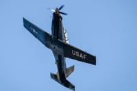 A T-6A Texan II flies over Columbus Air Force Base, Miss., March 27, 2019, during a training sortie. The Texan II is one of three training aircraft on Columbus AFB. (Joshua Smoot/U.S. Air Force)