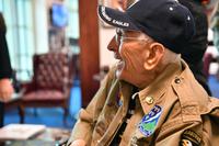 Chief of Staff of the U.S. Army Gen. Mark A. Milley hosts former Staff Sgt. Al Mampre, World War II veteran, for an office call at the Pentagon, Arlington, Virginia, June 6, 2018 (U.S. Army/Sgt. 1st Class Andrew Porch)