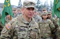 Command Sgt. Maj. Michael Grinston, shown here as U.S. Forces Command CSM during a Jan. 9, 2019, ceremony to present the FORSCOM Eagle Award to Headquarters and Headquarters Detachment, 504th Military Police Battalion, has been selected as the 16th Sergeant Major of the Army, officials announced June 11, 2019. Staff Sgt. Adam Ross/Army