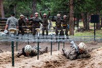 Basic Cadets from the class of 2023 complete the assault course on July 22, 2019. The assault course is part of phase two of basic cadet training which takes place out at Jack's Valley on the U.S. Air Force Academy. (U.S. Air Force photo/Trevor Cokley)