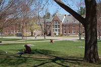 Congreve Hall seen from across Thompson Hall lawn and Main Street on the University of New Hampshire campus. (Kyle Todesca via Wikipedia.)