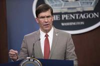 Defense Secretary Esper briefs the media about the department's COVID-19 response.