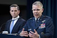 Jonathan Rath Hoffman and Joint Staff Surgeon Air Force Brig. Gen. (Dr.) Paul Friedrichs brief the media about the DoD’s response to COVID-19.