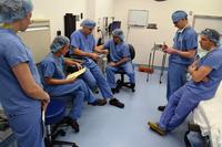 Operating Room staff to go over the day's case load  for the day's scheduled surgeries.