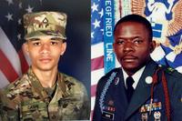 Pfc. Andrew Cashe, left, and Sgt. 1st Class Alwyn Cashe, right. 