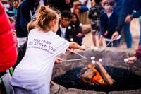 children making s'mores