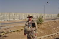 Mark Rasnake outside the hospital in October 2005.