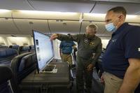 Airflow particle test on board a United Airlines 767.