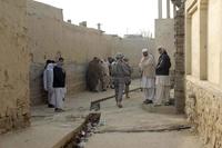 Soldiers patrol near Camp Phoenix, Kabul, Afghanistan.