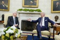President Joe Biden meets with Israeli President Reuven Rivlin in the Oval Office