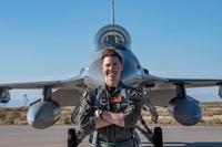 David Schmitz stands on the flight line at Holloman Air Force Base, New Mexico.