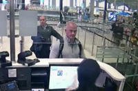 Michael L. Taylor, center, and George-Antoine Zayek at passport control at Istanbul Airport