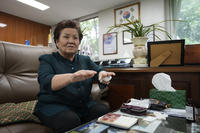 Kwak Geum-ja, daughter of a fallen Korean War soldier Kwak Jeong-kyu, speaks during an interview