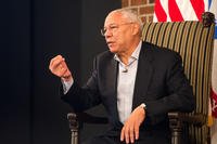 Retired Gen. Colin Powell at the U.S. Military Academy at West Point