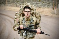 Reservist goes on 12-mile ruck march.