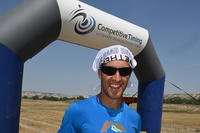 An airman completes an ultramarathon in North Dakota.