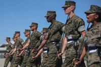 Drill Instructor School candidates at Parris Island.