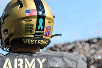 The Army Black Knights sported the 82nd Airborne Division patch during their football game against the Wake Forest Demon Deacons at U.S. Military Academy West Point's Michie Stadium.