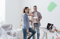 Couple Painting Their Home