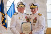 Capt. Erik Spitzer receives the Legion of Merit Award.