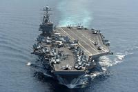 USS Abraham Lincoln transits the Indian Ocean.