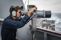 USS McCampbell conducting operations in the Taiwan Strait.