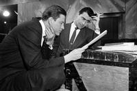 Television writer Rod Serling and producer-director Fielder Cook.